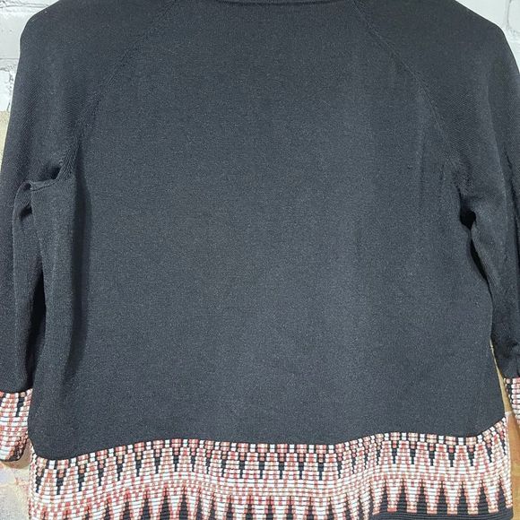 Maje Black Zig Zag Trim Sweater S/M - Picture 11 of 16